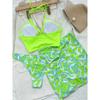 Sexy With Skirt Halter Lace Up Bikini Women Swimwear Female Swimsuit Three-pieces Bikini Set Bather Bathing Suit Swim Lady