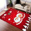 1pc Santa Claus and Mrs. Claus Area Rug, Slip-Resistant, Easy-Clean, Stain-Resistant, Perfect for Cozy Living Rooms, Bedrooms, Kitchens, Off