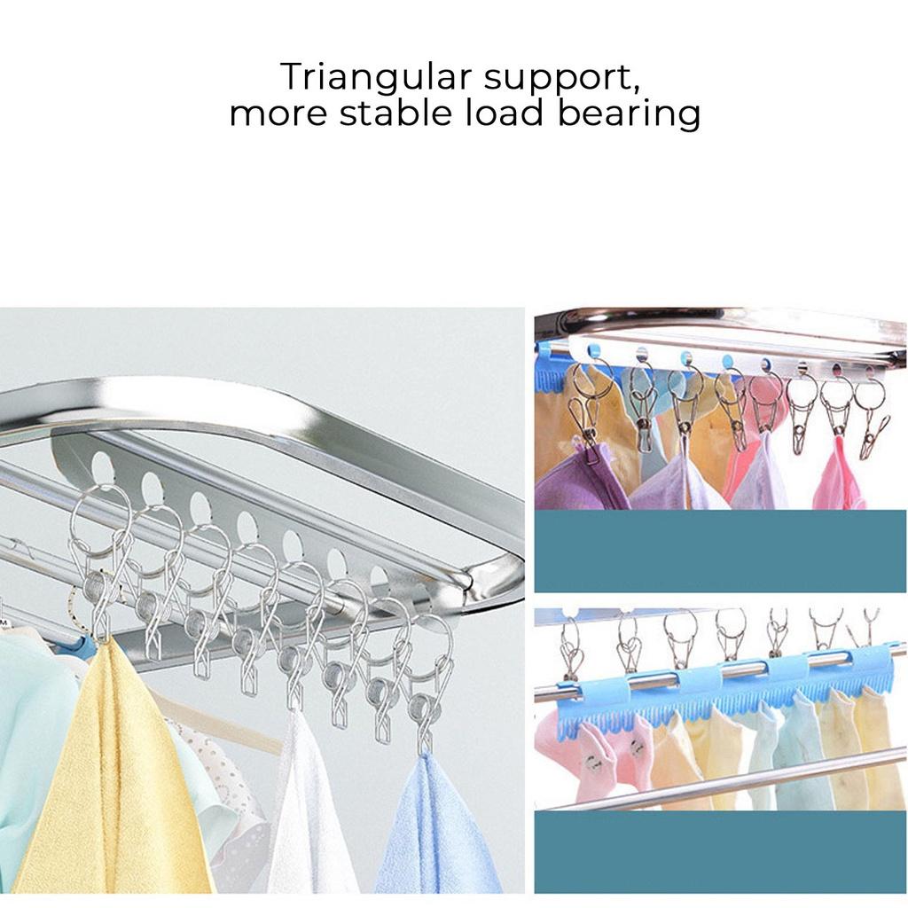 Серебристая нержавеющая сталь Сверхпрочная сушилка для белья - Полка для одежды для использования Лучше всего подходит для рубашек брюк В помещении/на улице