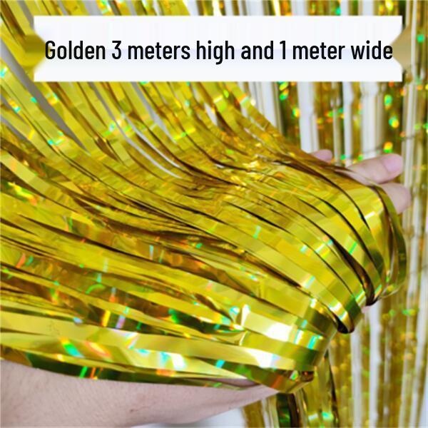 Лазерный фон с бахромой и мишура для украшения вечеринки или мероприятия