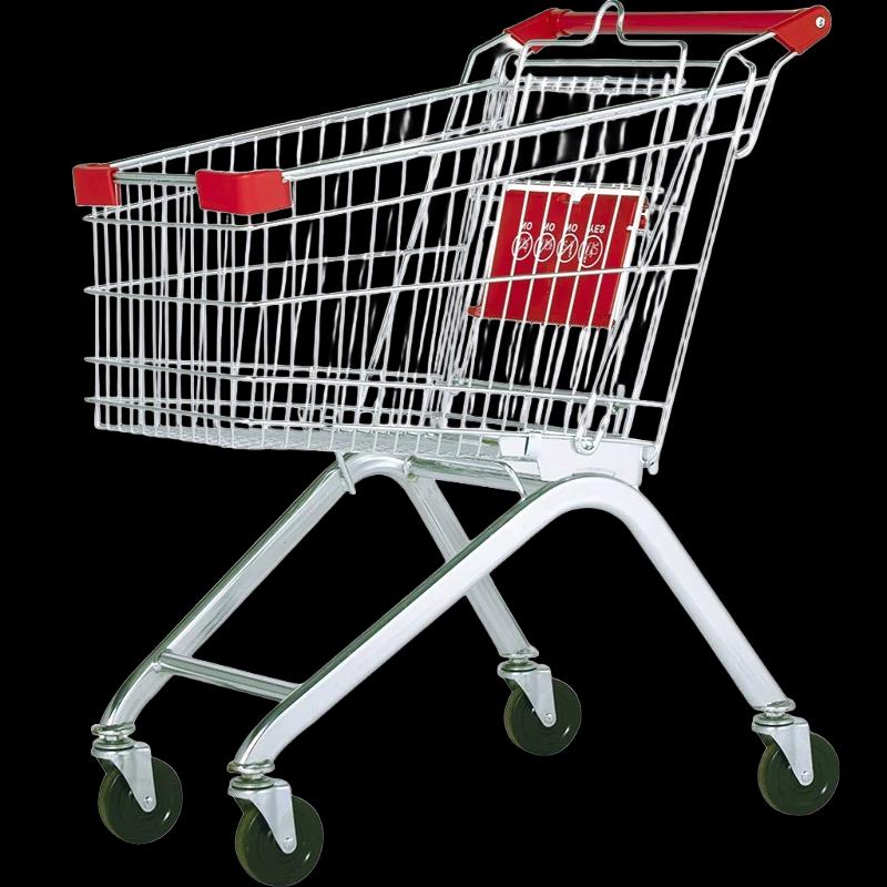 Galvanized Supermarket Shopping Cart