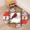 Christmas Printed Round Rug Carpet Chair Rug Area Rug Entryway Doormats,for Office Chair Living Room Bedroom Kitchen Room.
