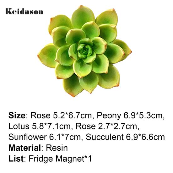 Puntos противоскользящий мультяшный магнит на холодильник в форме смолы, магнит на холодильник в форме растения