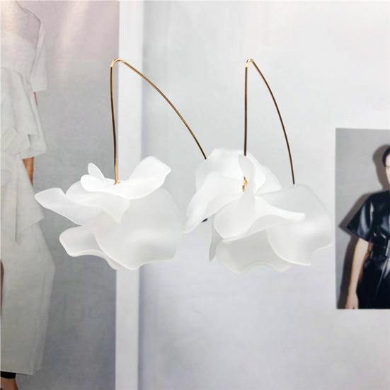 1 пара сережек-крючков, цветочные украшения в стиле бохо, преувеличенные серьги-лепестки ручной работы, свадебные