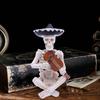 Мини Хэллоуин Скелет Фигурки Смола Скелет Статуэтка Игрок на Гитаре/Аккордеоне/Скрипке Хэллоуин Коллекционное Украшение для Дома Офиса Декор Стола