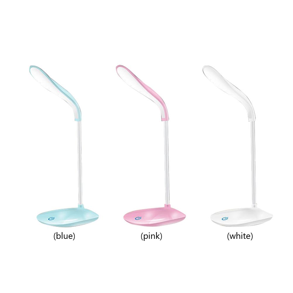 LED Table Lamp Foldable 3 Levels Dimmable USB Eye Protection Touch Adjustable Bedroom Night Light for Student Office Study ADM