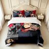 J-Jujutsu K-Kaisens (14) 3pc Set Soft and Comfortable an Ideal Gift for Family and Friends Includes One Duvet Cover and Two Pillowcas