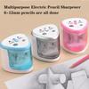 Электрическая точилка для карандашей Автоматическая точилка с двумя отверстиями Милые школьные принадлежности для 6-12 мм
