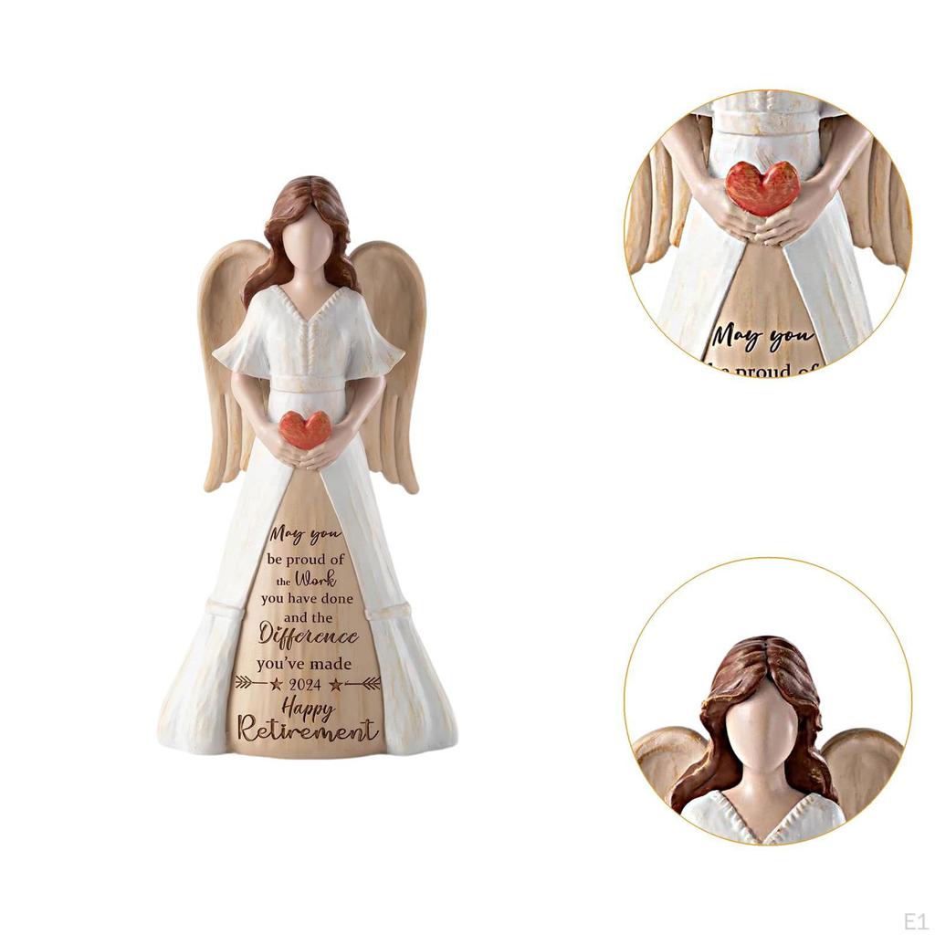 Статуя ангела, настольное украшение, подарок на пенсию, креативная скульптура, сувенир для женщин, друзей