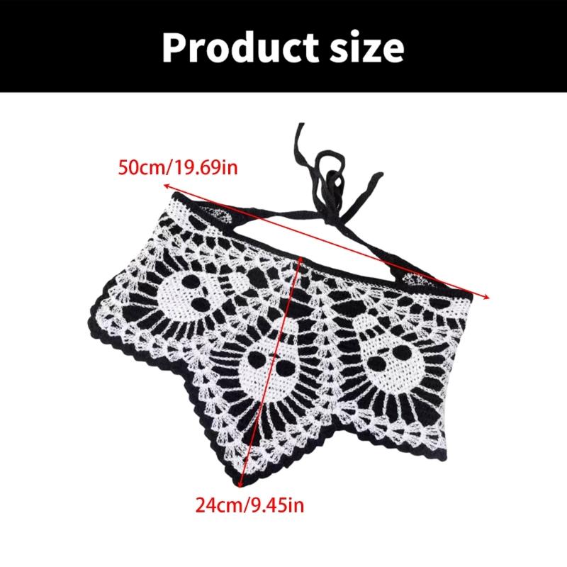 Элегантный головной платок с узором из черепов, повязка на голову, темная серия, платок-бандана, головной убор для Хэллоуина, фото-платок