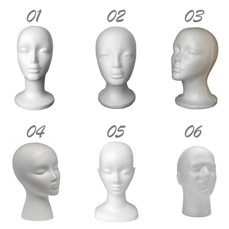 1PC Dummy Display Head Mannequin Stand Styrofoam Foam Head Model Rack Wig Jewelry Display