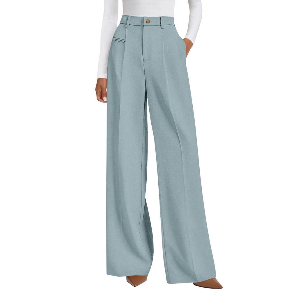 Women's Wide-leg Pants, Business Casual Flowing Wide-leg Pants, High-waisted Casual Pants