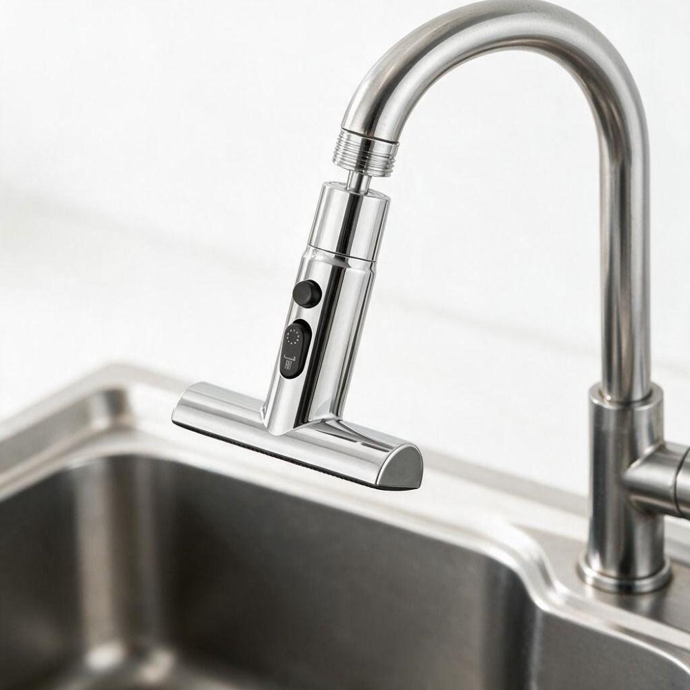 360-degree Rotation Waterfall Kitchen Faucet Extender Anti-splash Kitchen Tap Bathroom