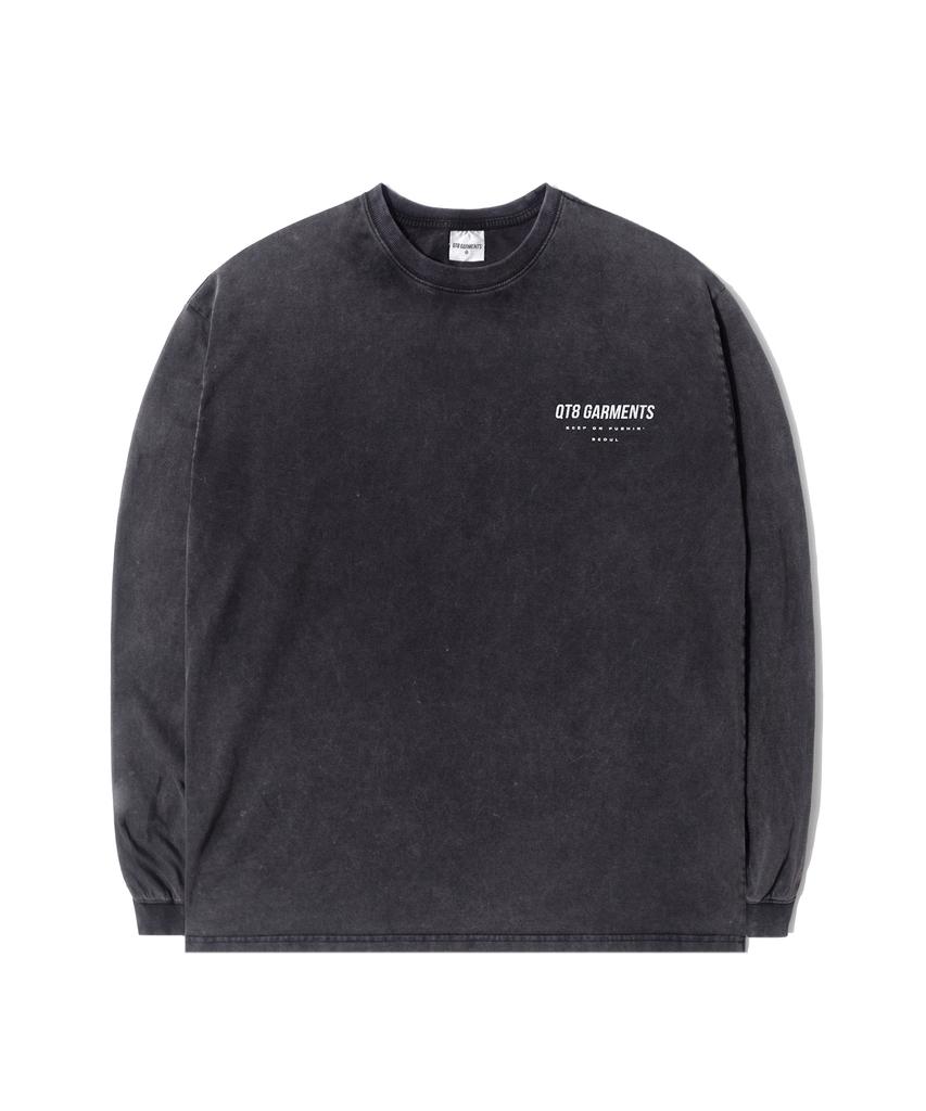 QT8 GARMENTS Tl Sp Washed Simple Long Sleeve (Black)