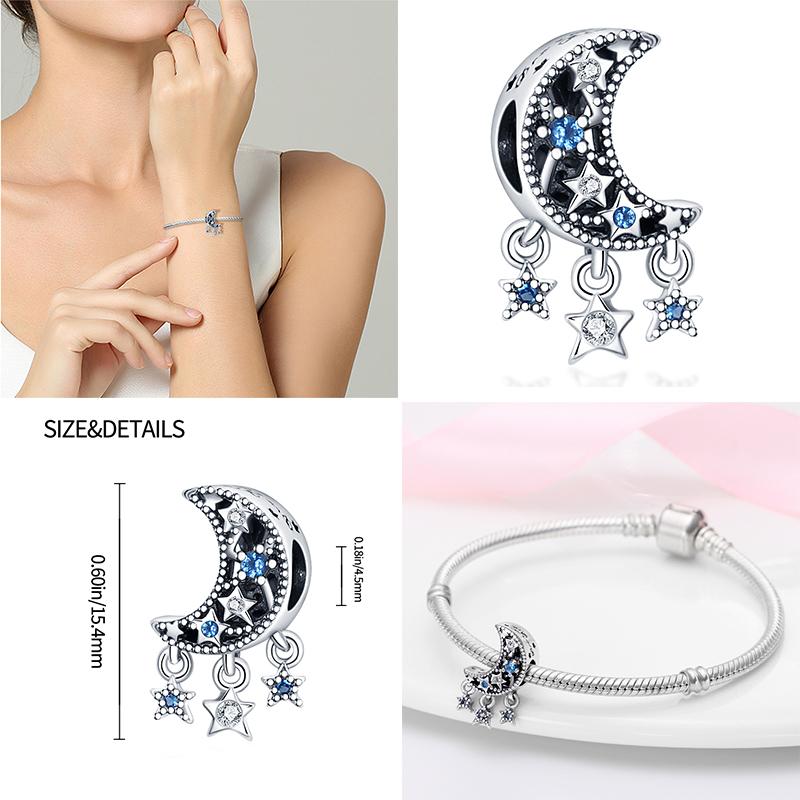 New 925 Sterling Silver Blue Astronaut Beads Fit Original Bracelet Ladies Jewelry DIY Gift Hot Sale High Jewelry