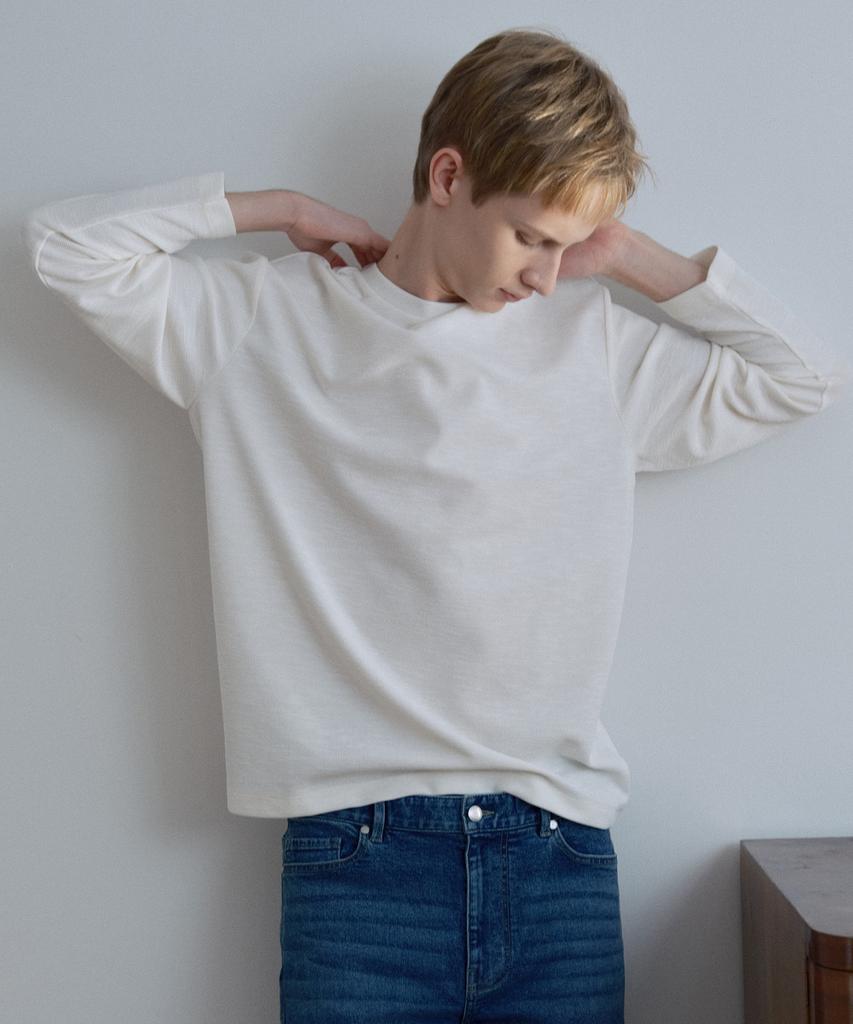 MINDBRIDGE Sakariba Slub Round Long Sleeve T-Shirt - 2 Colors