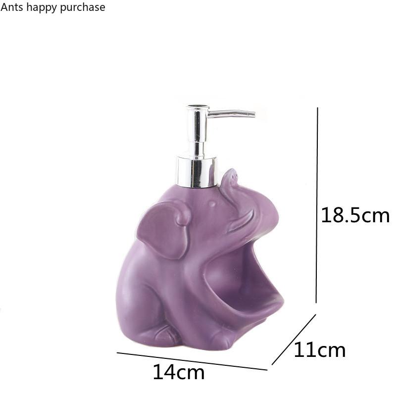 Керамический слон Бутылка для лосьона Бутылка для шампуня, геля для душа Бутылки для дезинфицирующего средства для рук Дозатор мыла Принадлежности для ванной комнаты Пустые бутылки