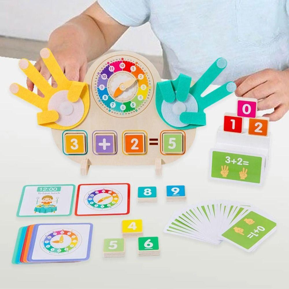 Educational Toys Clock Finger Numbers Math Toy Montessori Children Counting Toys  Birthday Gifts