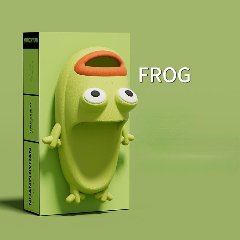 Модные женские новые милые тапочки-лягушки женские мужские летние туфли с героями мультфильмов для пар забавные домашние тапочки для ванной на открытом воздухе обувь на платформе