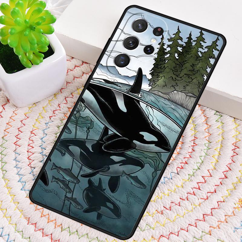 Косатки Косатки Мягкий Силиконовый Чехол для Телефона Для Samsung Galaxy note 10 pro S26 S25 S24 S23 S22 S21 Plus S25Ultra Capa Чехол