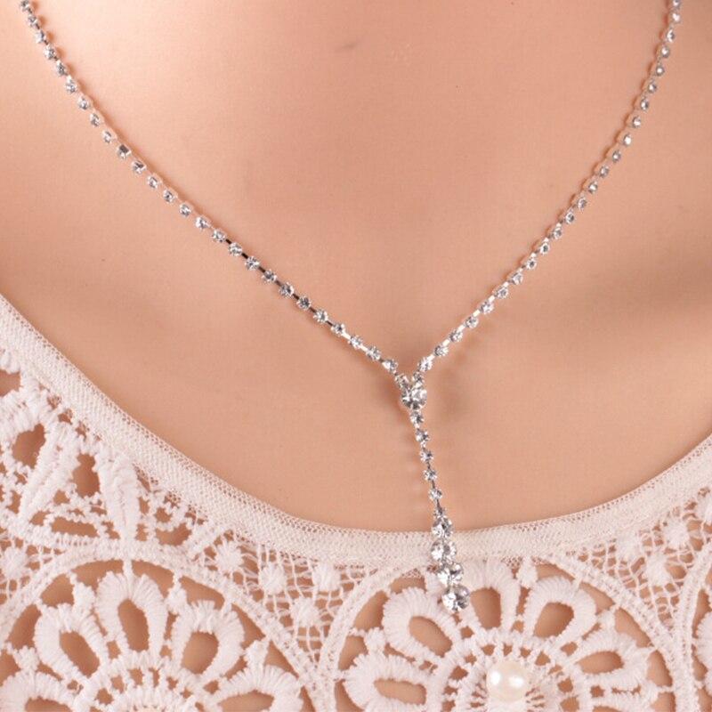 3 шт./лот свадебные комплекты ювелирных изделий белые стразы ювелирные изделия регулируемые кристаллы ожерелье женское свадебное ожерелье/серьги