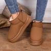 Модная брендовая женская обувь, ботинки, зимняя обувь, круглый носок, ботинки на плоской подошве, женская мода, зимние низкие ботинки 2024 года, женские ботильоны из хлопка