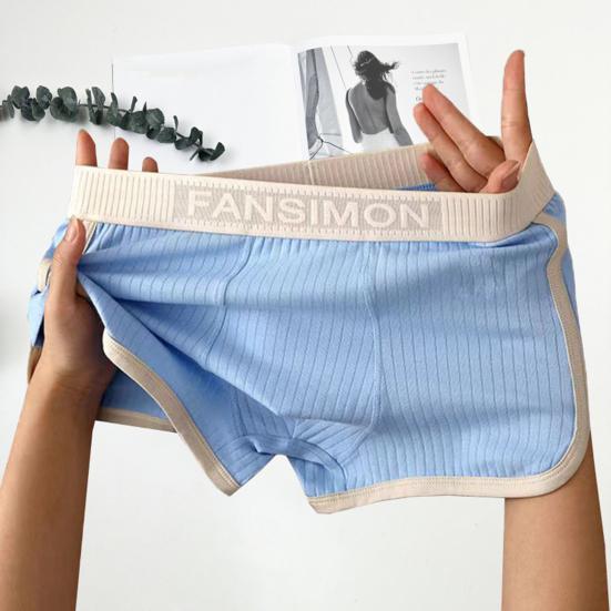 Мужские трусы-боксеры средней посадки с высокой эластичностью, трусы-шорты в стиле пэчворк, U-образное ребристое нижнее белье