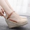 2025 Spring Summer Wedge Sandals Mary Jane Round Head Fashion Casual Korean Women's Sandals