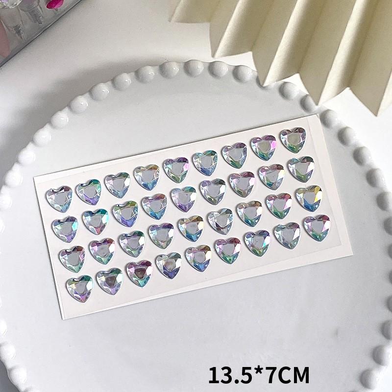 Colored Self-adhesive Rhinestones Sticker Children's Stage Show DIY Face Eye Decoration Acrylic Crystal Diamond Tattoo Sticker