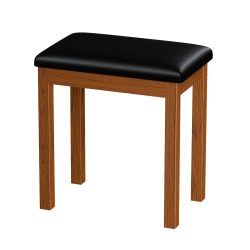 TERENCE Wooden Piano Stool, Cushioned Keyboard Bench for Digital Pianos, Comfortable and Stable, Heavy-Duty Chair for Children, Integrated Non-Slip De