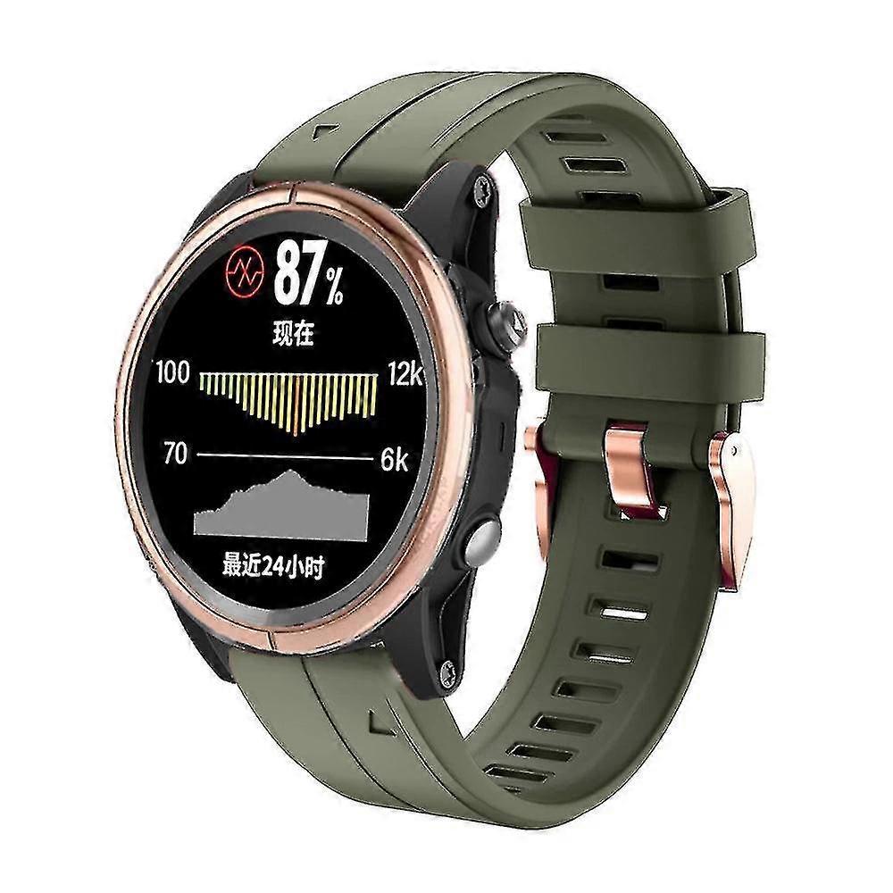 Replacement Strap For Garmin Fenix 5S Plus 6S Pro, Silicone 20mm Smartwatch Wristband-Black