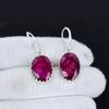 Kashmir Ruby Gemstone 925 Sterling Silver Earring, Boho Silver Jewelry Dangle Earrings, Gifts For Wadding Gifts For Her