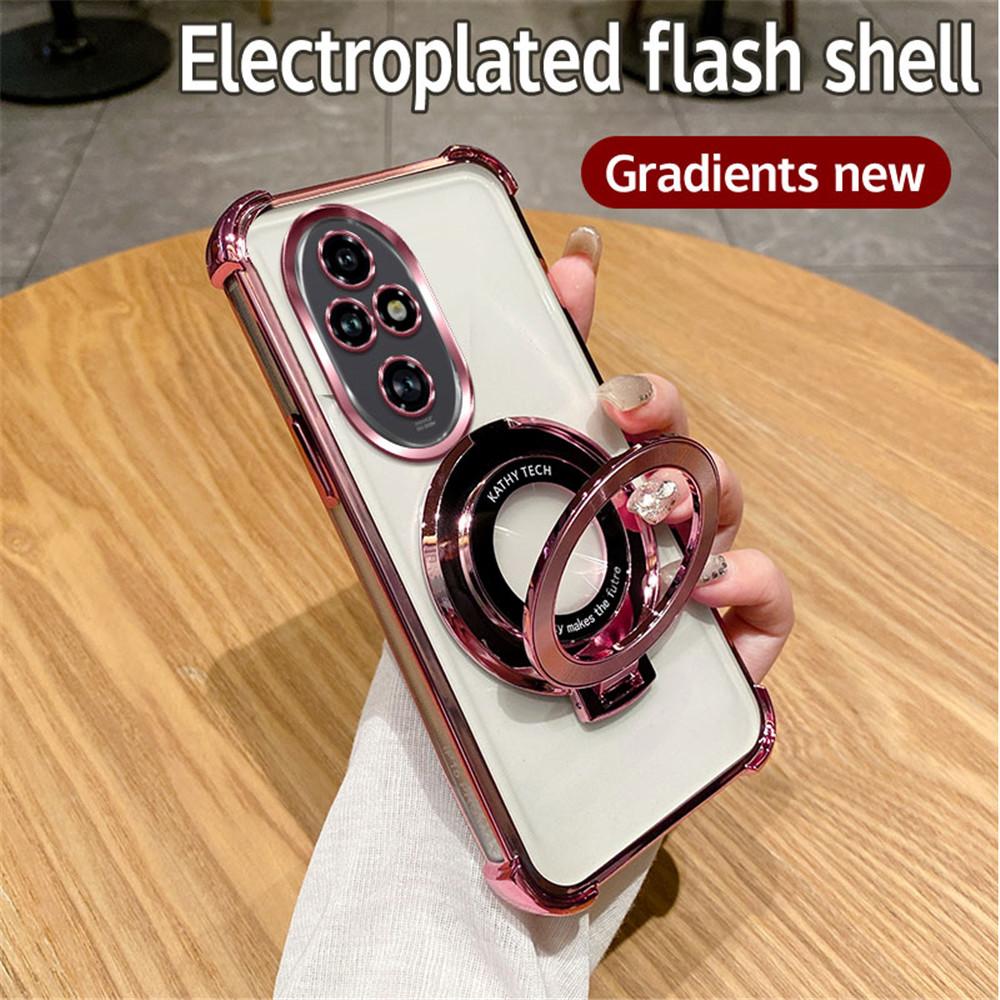 Чехол-держатель для телефона с блестящим противоударным покрытием для Honor 200 Pro, мягкий чехол-подставка для Honor 200 50 60 70 80 90 100 Pro X9A