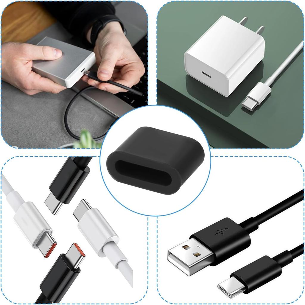 20 шт. Заглушки для портов USB C, Противопылевые заглушки, Силиконовые защитные колпачки для мужских портов Type C, Защитные колпачки для портов зарядки Type C для любых мужских портов зарядки Type C