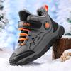 Winter Children's Fashionable Fleece Warm Outdoor High Top Cotton Boots Snow Boots Hiking Cotton Shoes 30-40