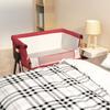 Day and Night - Day and Night Crib with Red Linen Fabric Mattress