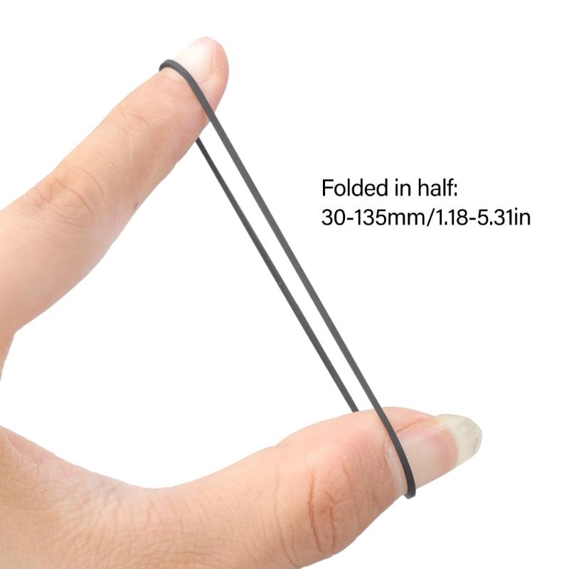 Набор из 30 квадратных резиновых ремней для рекордера шириной 1,2 мм для ремонта и обслуживания кассетного плеера 30-135 мм в сложенном виде