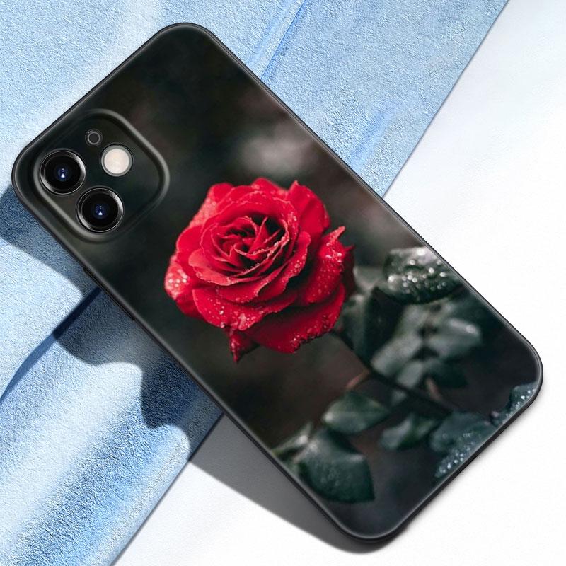Чехол для телефона с цветами красной розы для iPhone Samsung Galaxy Redmi Xiaomi Oppo OnePlus Note SA 7 8 9 10 11 12 13 14 20 21 22 23 53 54 Pro Max Plus Ultra