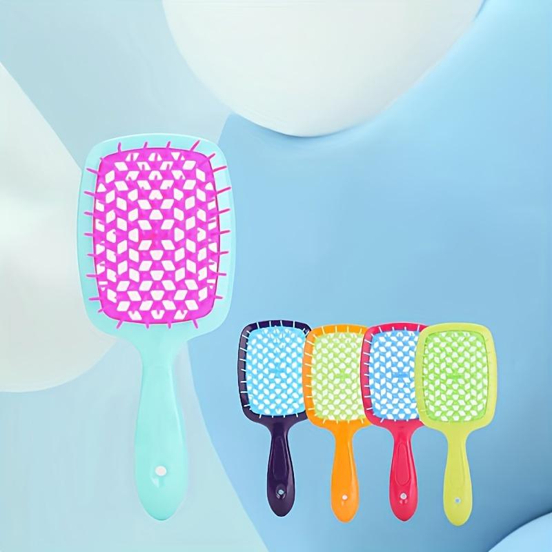 Вентилируемая щетка для распутывания волос, эргономичная ручка, массаж головы, влажная и сухая, длинные вьющиеся, пушистые волосы, сотовая расческа для женщин и девочек, парикмахерский инструмент