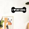 1pc I Love My Dog Bone Graphic - Home Decor Decorative Accent Metal Art Wall Sign Room Decor Home Decoration,Wall Decoration