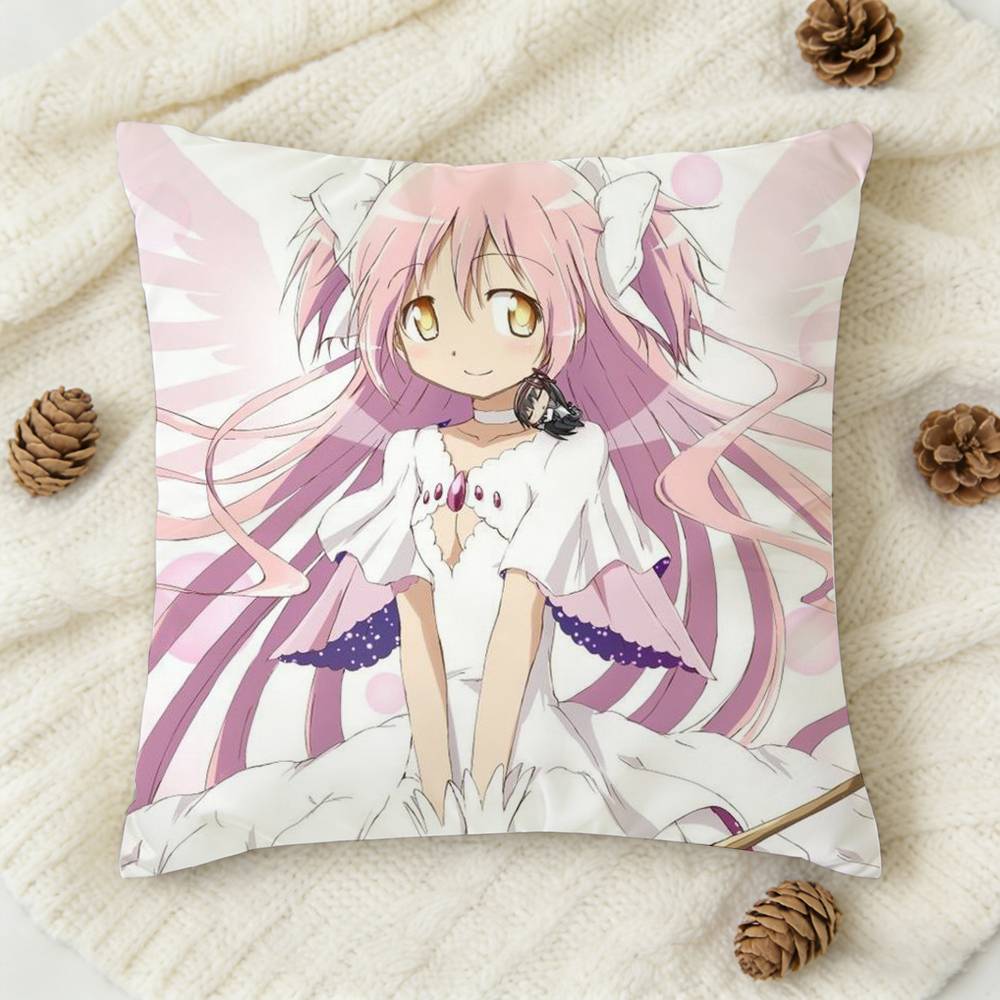 PPuella Magi Madoka Magica Двусторонняя квадратная декоративная наволочка с принтом для дивана, гостиной, домашнего декора