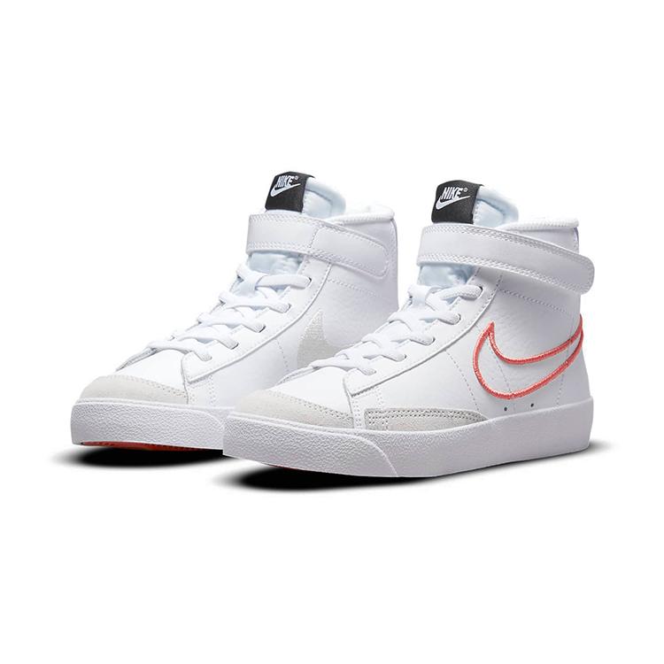 Nike Кроссовки для скейтбординга Blazer 77 SE, износостойкие, нескользящие, средней высоты, Бело-серо-фиолетовые DJ0266-100