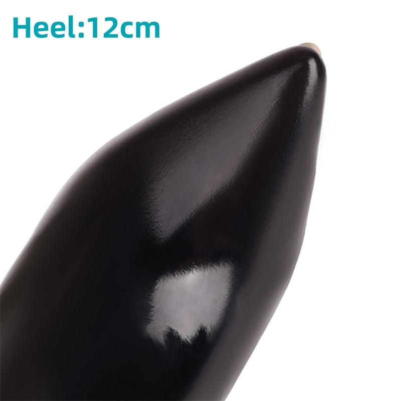 Модные эластичные высокие сапоги 2024 года, трендовые брюки, комбинезон из лакированной кожи, длинные сапоги на очень высоком каблуке, классная обувь для вечеринок и танцев в ночном клубе