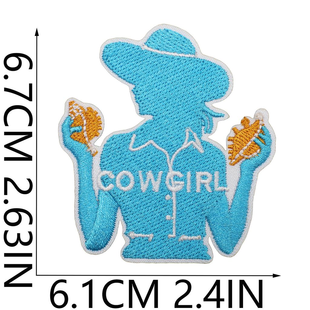 Horse Pentium Embroidery Cloth Sticker Western Denim Computer Embroidery Badge Fashion Girl Decoration Guitar Embroidery Badge Ironing