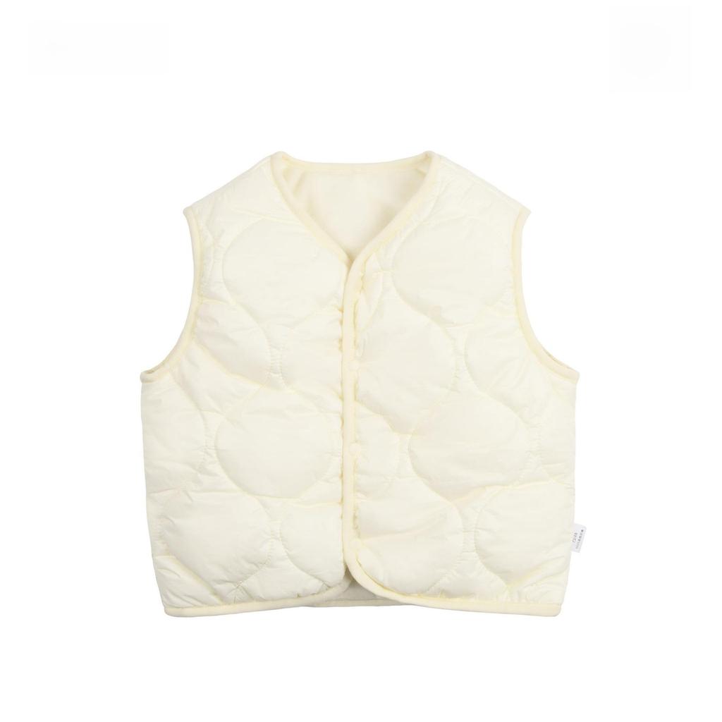 Cozy Quilted Baby Vest - Thick, Warm, Plus Velvet Outerwear for Spring & Autumn
