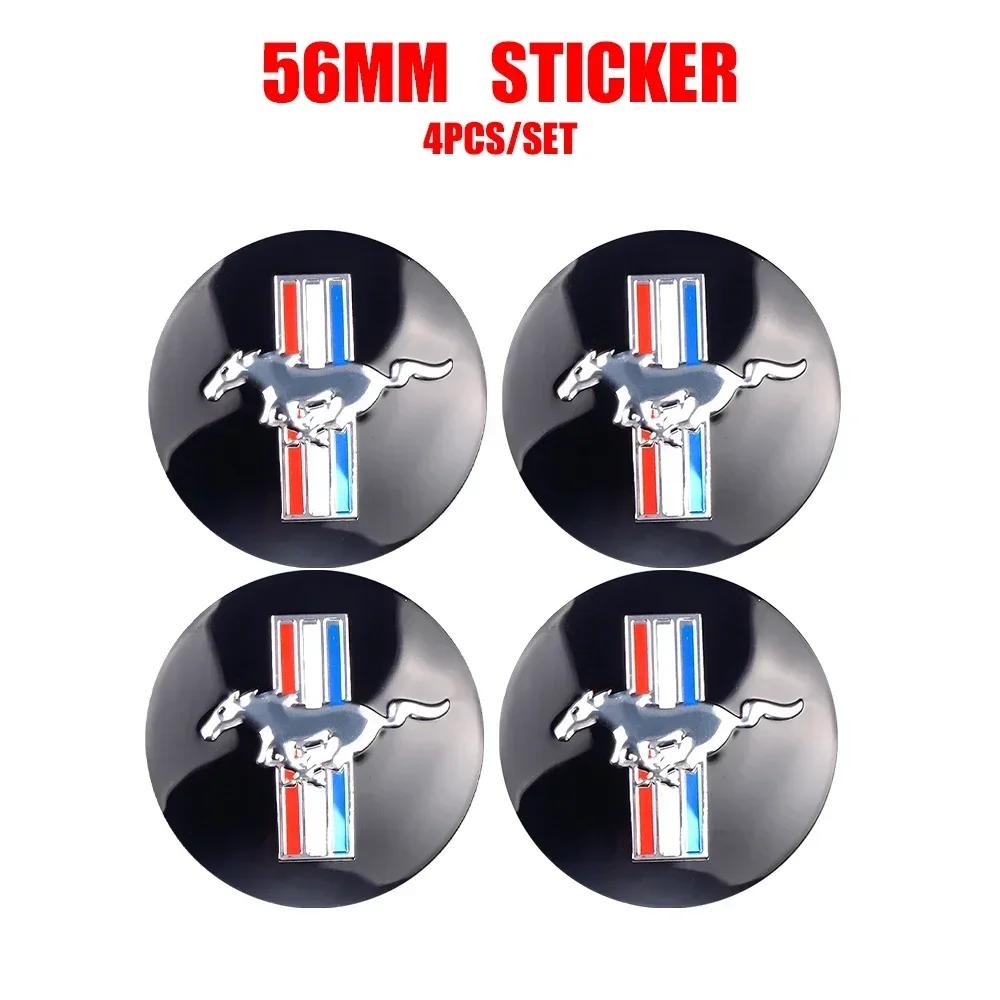 New 2026 Car Sticker For Ford 4pcs 56/60mm Car Auto Wheel Center Cover Badge Stickers Hub Cap Replacement For Ford Ranger Focus