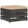 Day and Night - Day and Night Sectional Ottoman with Gray Impregnated Wood Cushion