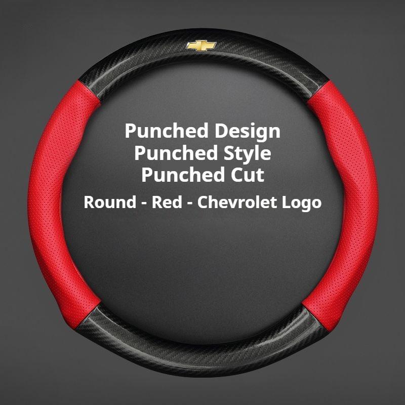 Для автомобиля Chevrolet Чехол на руль Углепластик вентилируемый Кожа Подходит для Cruze Captiva Lacetti Aveo Niva Spark Sonic Trax Camaro