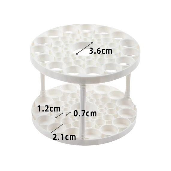 Подставка для кистей для макияжа: Креативная настольная стойка для хранения с 45 отверстиями для чистки, сушки и большой вместимости