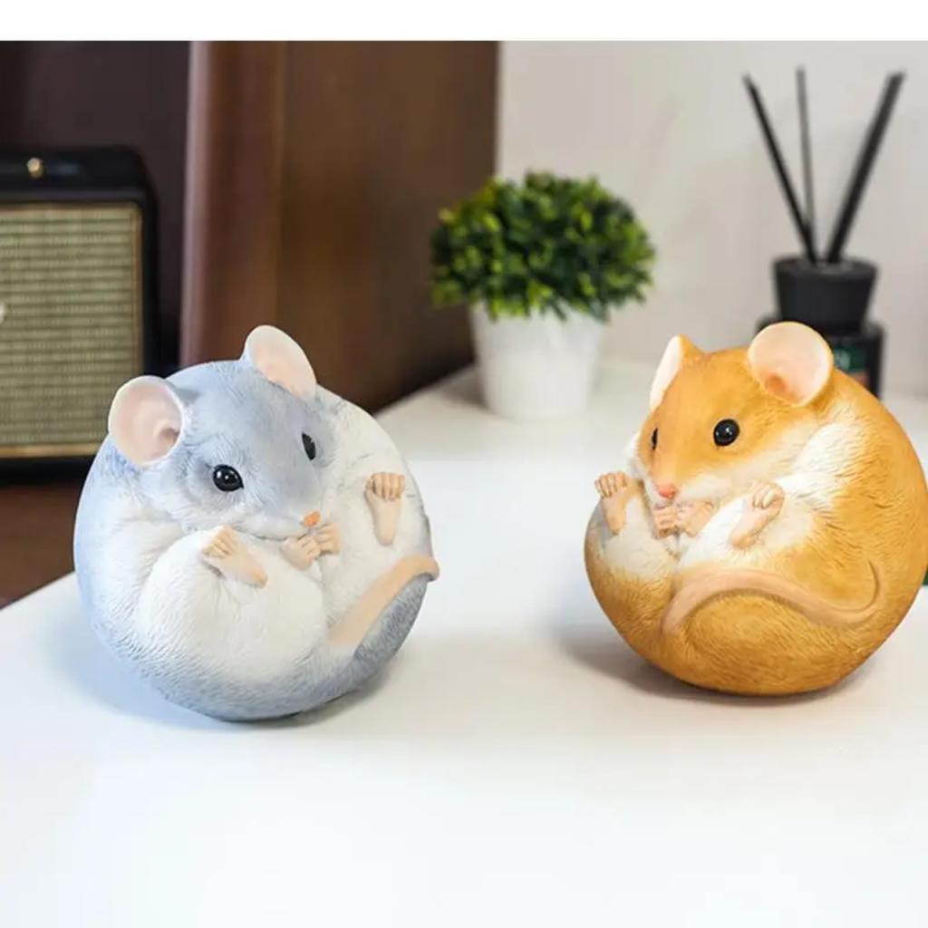 Мультяшная крыса-копилка, милая мышь, украшение для хранения, статуэтка из смолы, настольные поделки, украшение для дома, статуэтка-коробка для монет